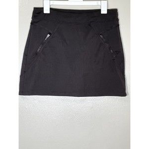 Athleta Trailside Skort Skirt Brown Women's Medium Zipped Pockets Lined